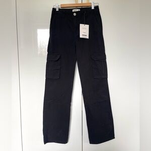 Pull & Bear black cargo pants sz 2 NWT